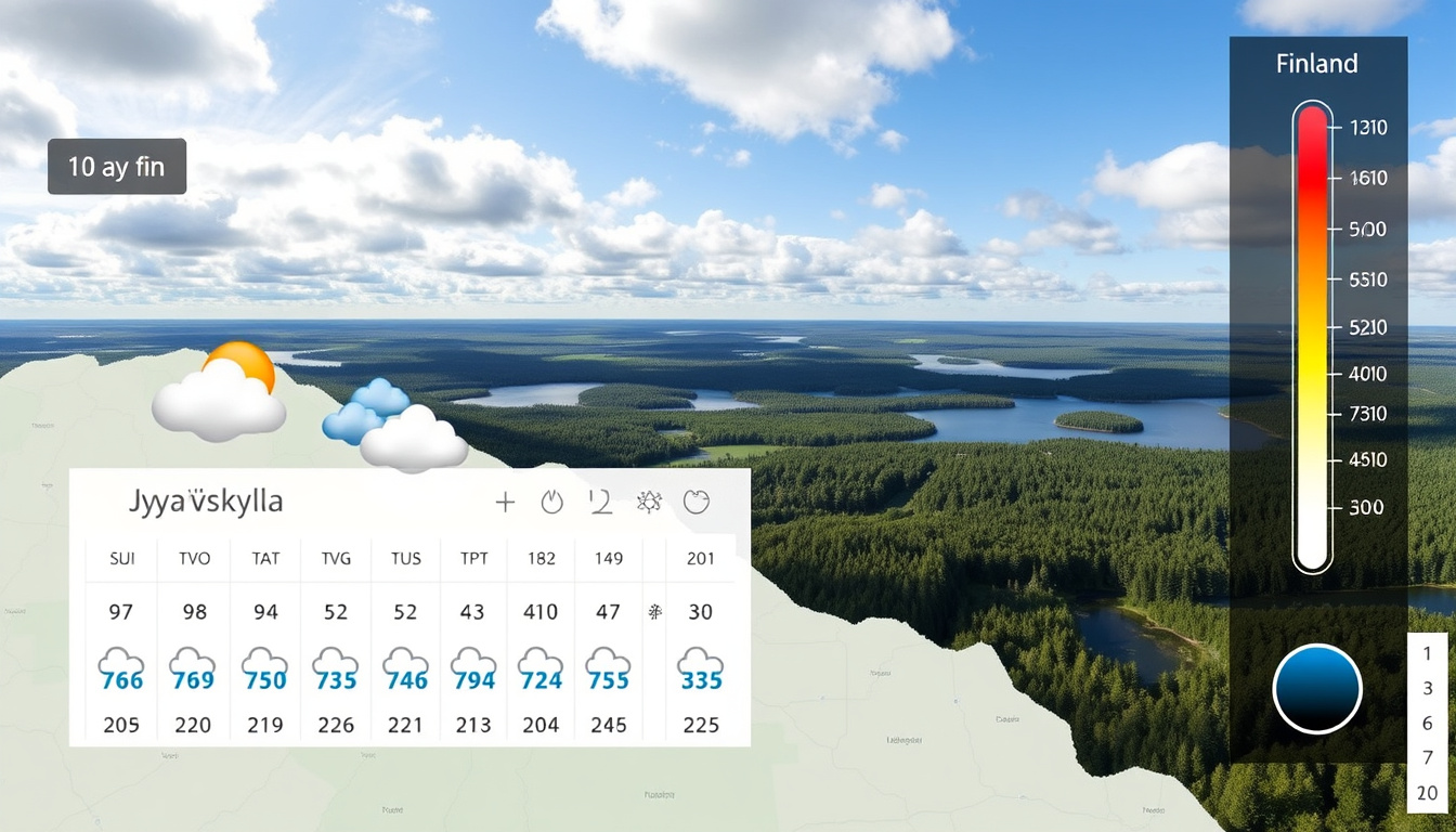 10 päivän sää Jyväskylä – tarkka ennuste ja vertailu