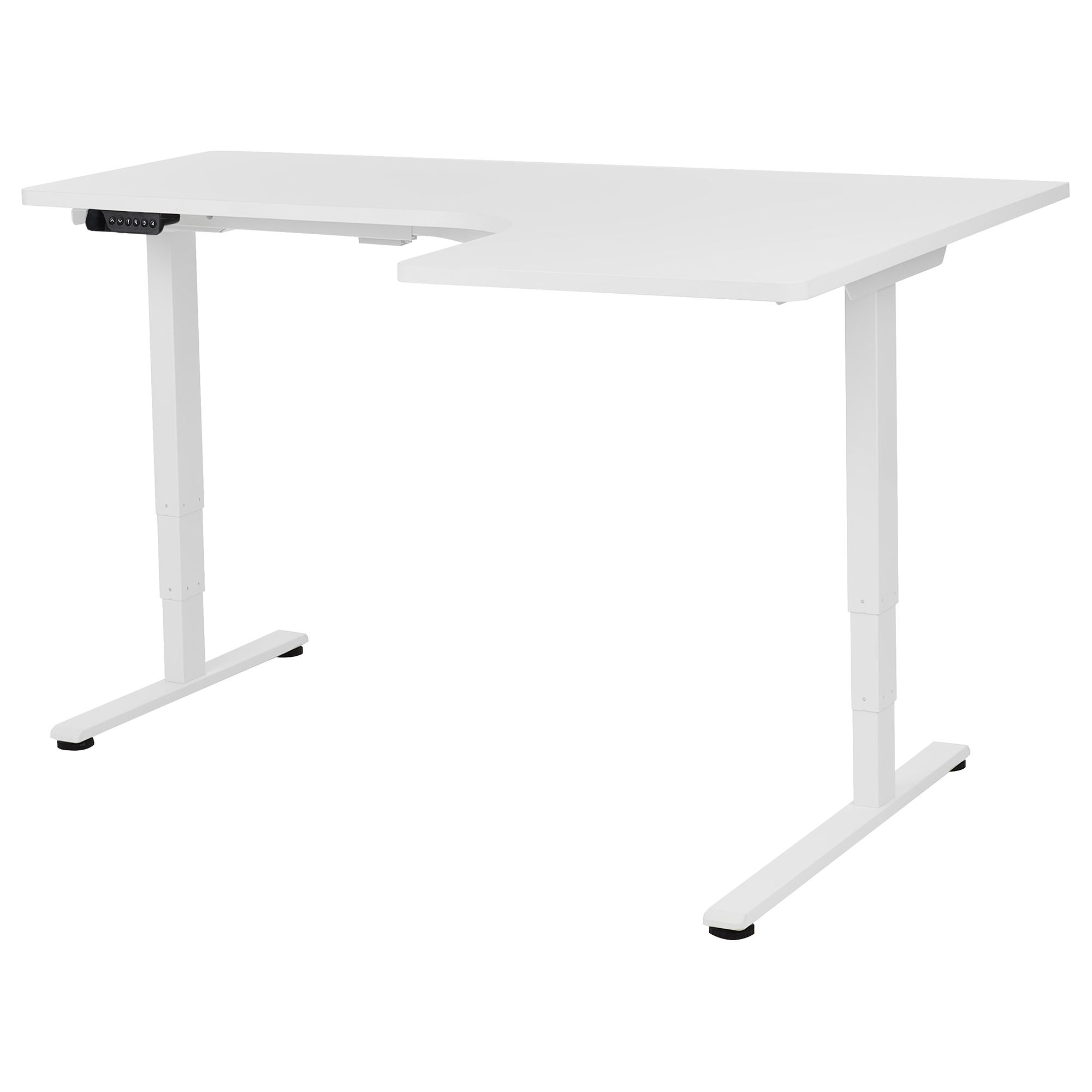 Kulmatyöpöytä sähkösäädettävä DESTINES 160 cm 109 cm Oikea