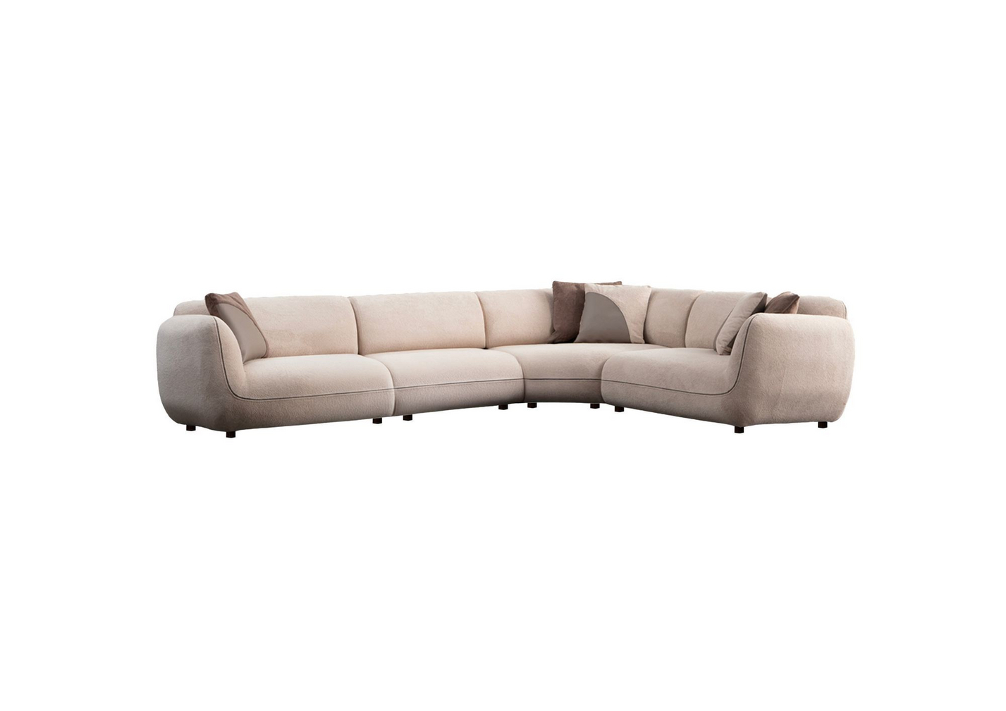 Norda Design Elegantti kerma-sävyinen kulmasohva, 335x240 cm